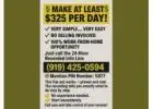 MAKE AT LEAST $325 PER DAY!